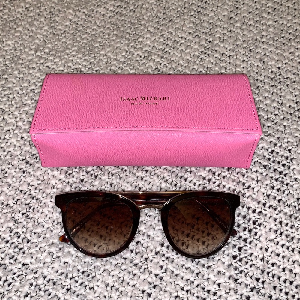Isaac Mizrahi Sunglasses with Leather Case